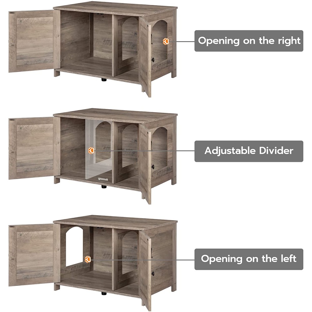 Cat Litter Box Furniture - Greige: image 7