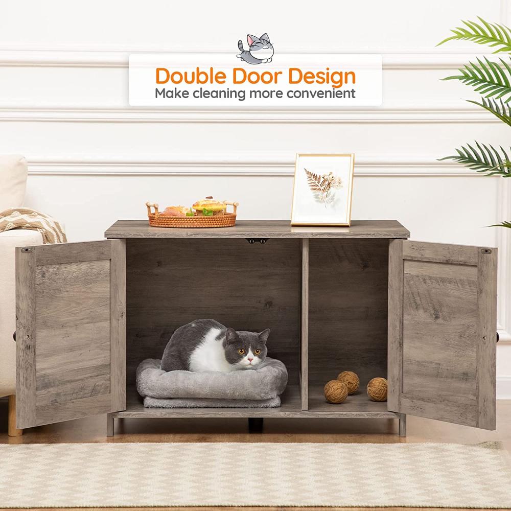 Cat Litter Box Furniture - Greige: image 9